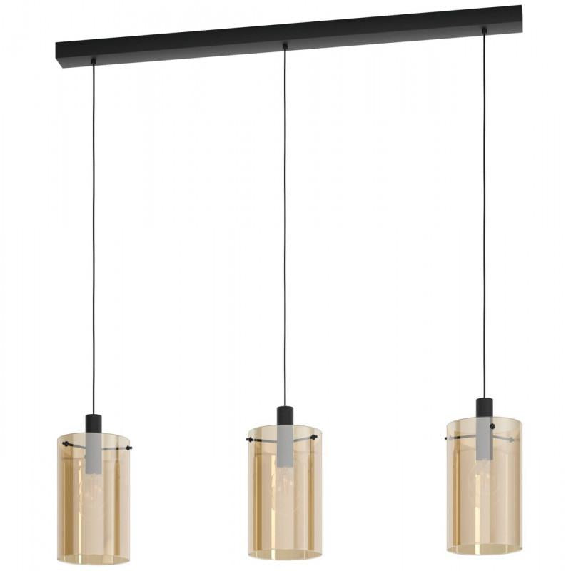POLVERARA LAMP COLG AMBAR NEGRO L1150 E27 3X40W