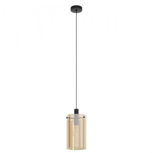 POLVERARA LAMP COLG AMBAR NEGRO DM180 E27 1X40W