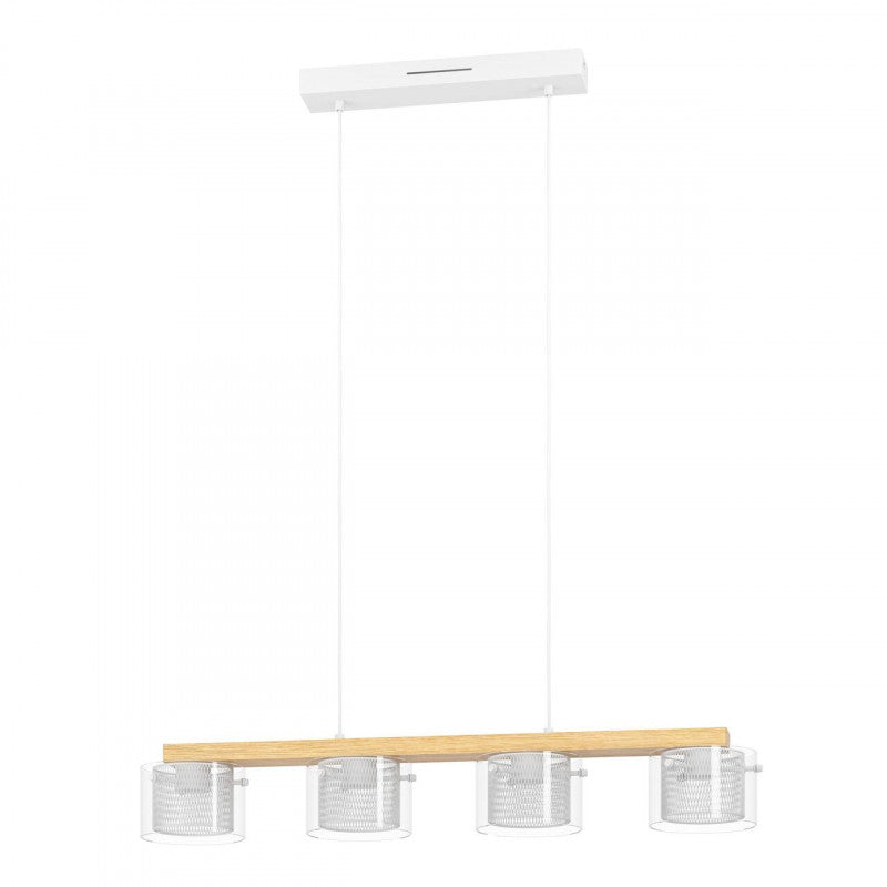 PORTICO-Z COLG ACERO MADERA L880 H1100 2765K LED 4X3,7W IP20
