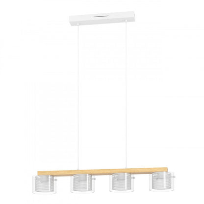 PORTICO-Z COLG ACERO MADERA L880 H1100 2765K LED 4X3,7W IP20