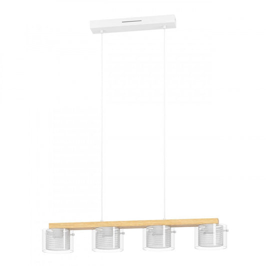 PORTICO-Z COLG ACERO MADERA L880 H1100 2765K LED 4X3,7W IP20