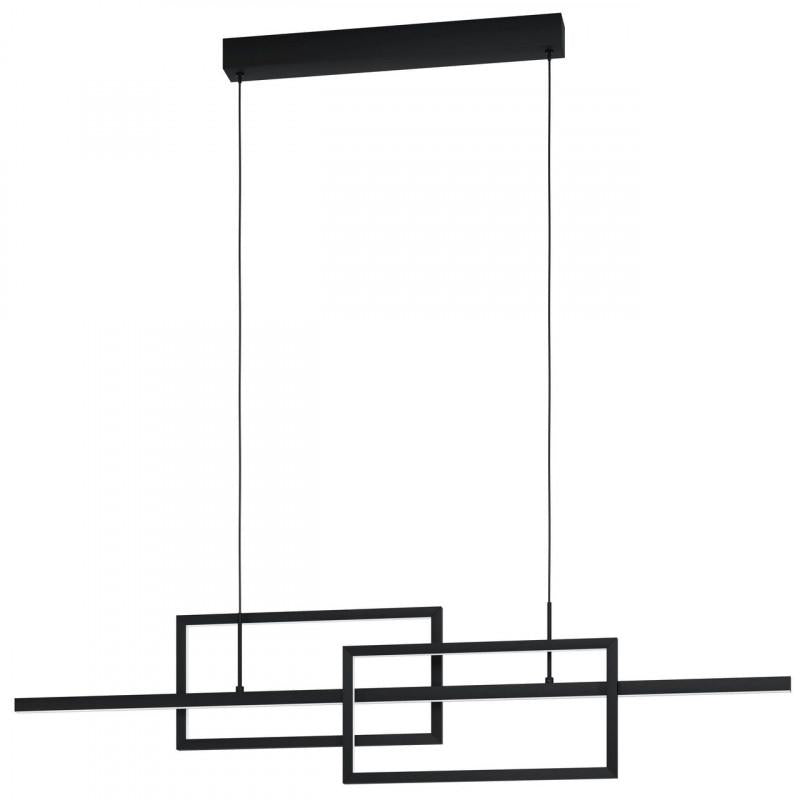 PUEBLA COLG ACERO NEGRO L1150 H1300 3000K LED 4000lm 28W