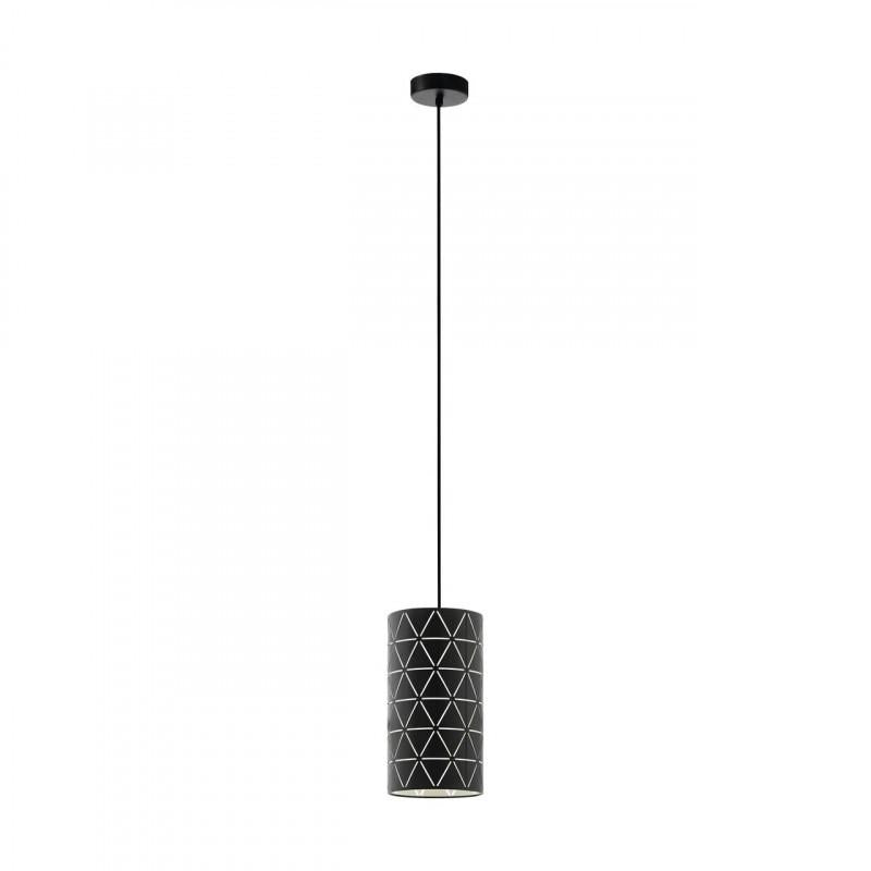 RAMON LAMP COLG PLASTICO NEGRO-BLANCO DM160 1X40W E27