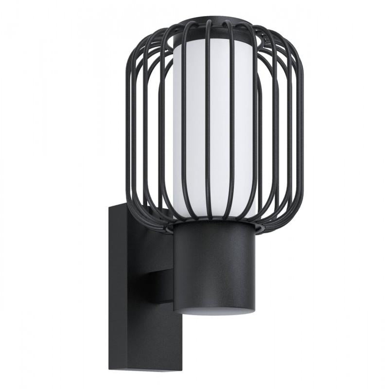 RAVELLO APLIQUE ACERO ZINC NEGRO L165 H275 E27 1X28W IP44