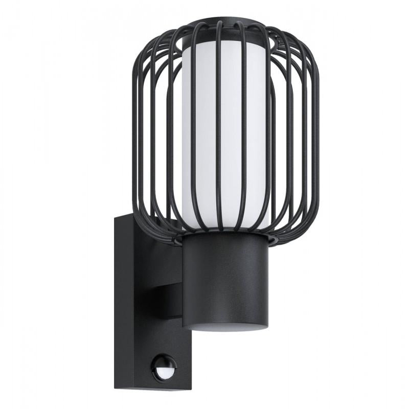 RAVELLO APLIQUE ACERO ZINC NEGRO L165 H320 E27 1X28W IP44