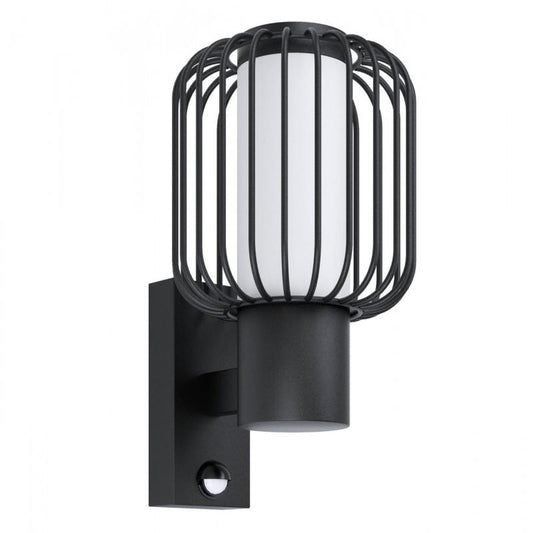 RAVELLO APLIQUE ACERO ZINC NEGRO L165 H320 E27 1X28W IP44
