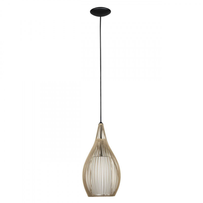 RAZONI COLG ACERO NEGRO H1300 DM190 E27 1X60W IP20