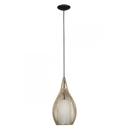 RAZONI COLG ACERO NEGRO H1300 DM190 E27 1X60W IP20