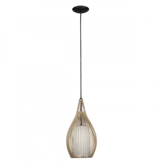 RAZONI COLG ACERO NEGRO H1300 DM190 E27 1X60W IP20