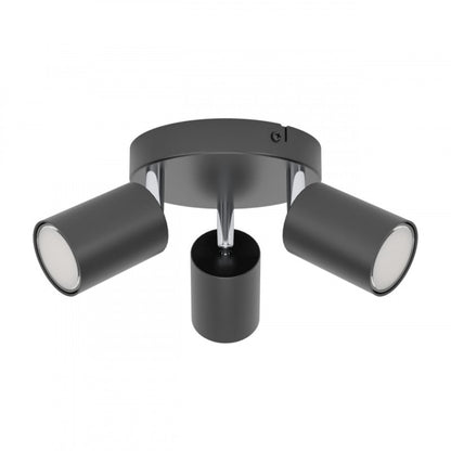 RECISO-E FOCO ACERO NEGRO  H85 DM140 GU10 3X IP20