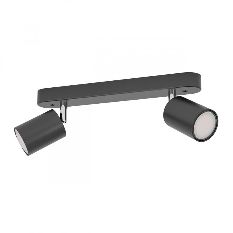 RECISO-E FOCO ACERO NEGRO L300 H85  GU10 2X5W IP20