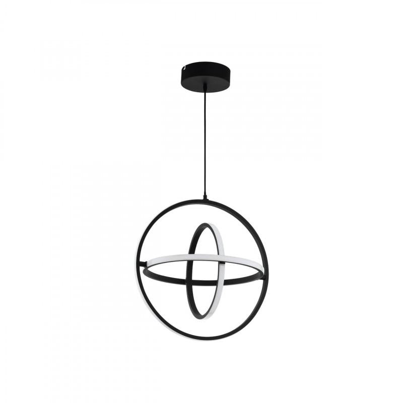 RETORNIO COLG ACERO NEGRO H1200 DM500 3000K LED 5200lm 37,8W