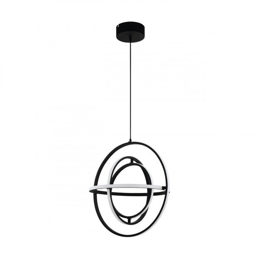 RETORNIO COLG ACERO ALUM NEGRO H1200 DM580 3000K LED 6200lm