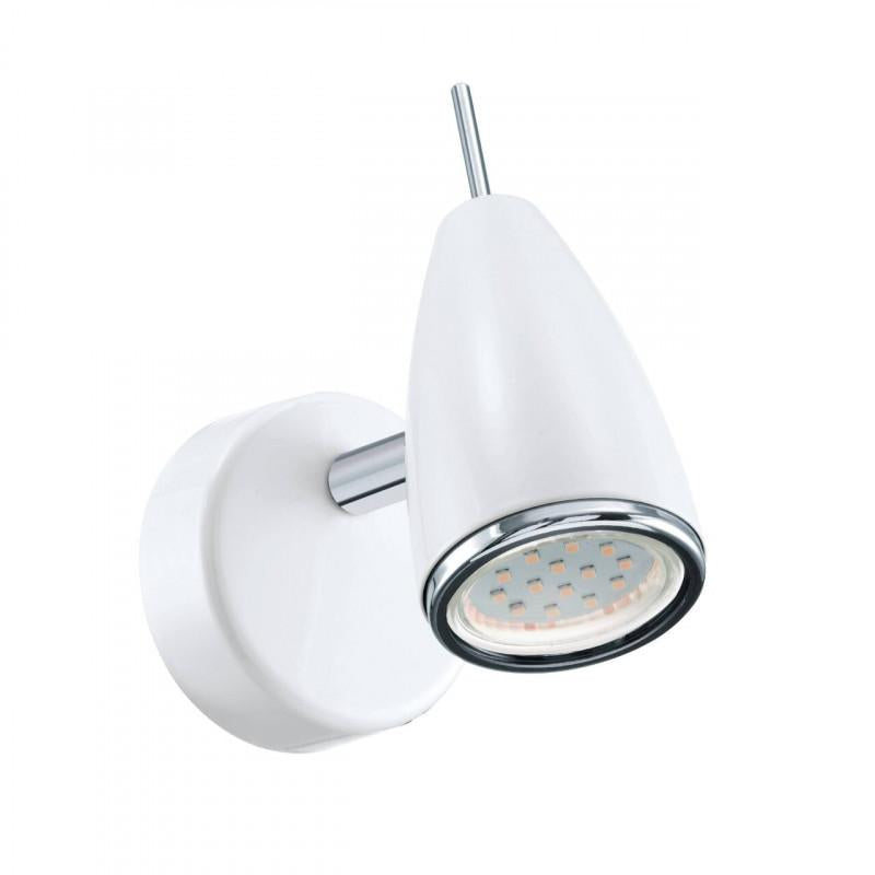 RICCIO 2 FOCO BLANCO LED  70MM 1X3W GU10 ACERO