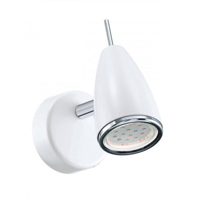 RICCIO 2 FOCO BLANCO LED  70MM 1X3W GU10 ACERO