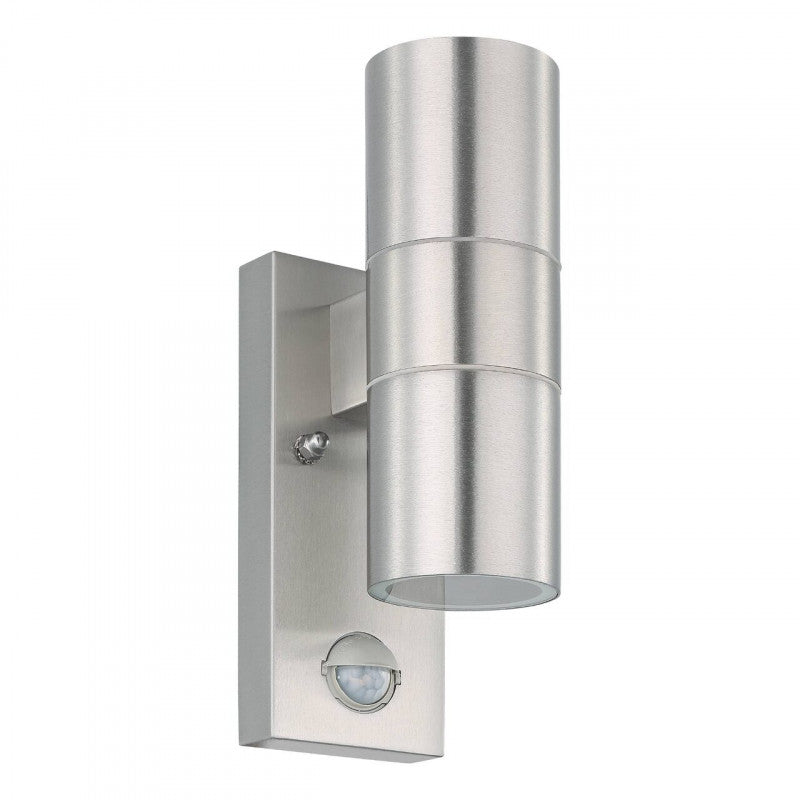 RIGA 5 APLIQUE EXT CROMO H215 2X3W GU10 C/ SENSOR MOVIM