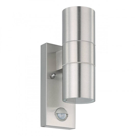 RIGA 5 APLIQUE EXT CROMO H215 2X3W GU10 C/ SENSOR MOVIM