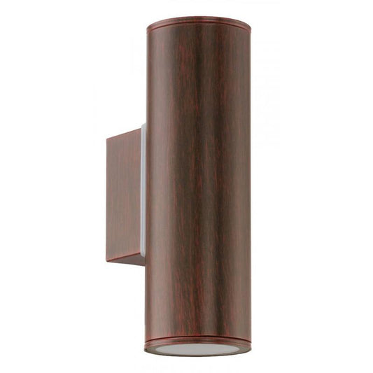 RIGA 2 APLIQUE MARRÓN ENVEJECIDO EXT. H200 GU10 2X3W LED