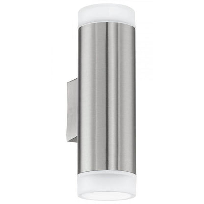 RIGA-LED APLIQUE ACERO H205 LF 2X2.5W GU10 LED 400lm IP44