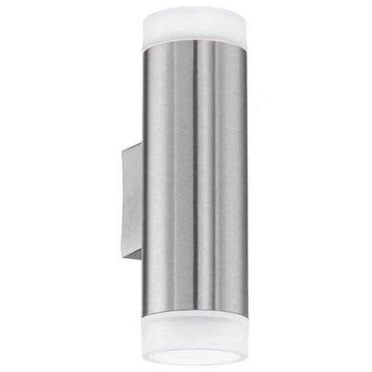 RIGA-LED APLIQUE ACERO H205 LF 2X2.5W GU10 LED 400lm IP44