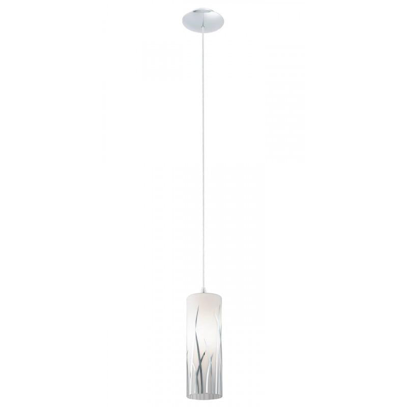 RIVATO LAMP COLG ACERO CROMO BLANC CROM H1100 DM90 E27 1X60W