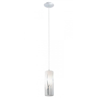 RIVATO LAMP COLG ACERO CROMO BLANC CROM H1100 DM90 E27 1X60W