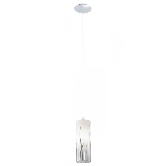 RIVATO LAMP COLG ACERO CROMO BLANC CROM H1100 DM90 E27 1X60W