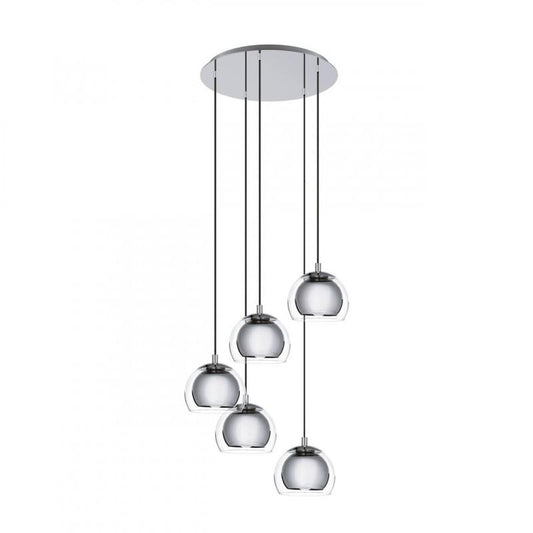ROCAMAR 1 LAMP COLG ACERO CROMO H1500 DM585 E27 5X28W