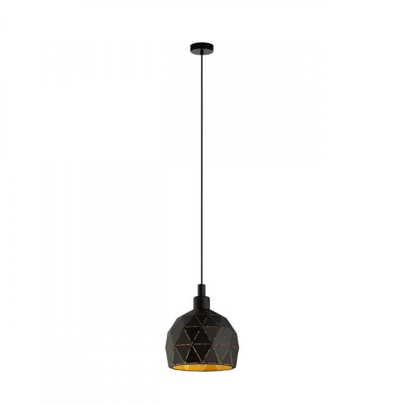ROCCAFORTE LAMP COLG ACERO NEGR DORAD H1100 DM170 E14 1X40W
