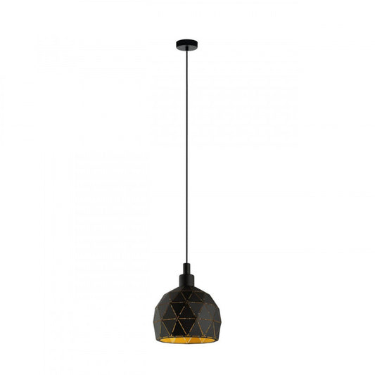 ROCCAFORTE LAMP COLG ACERO NEGR DORAD H1100 DM170 E14 1X40W