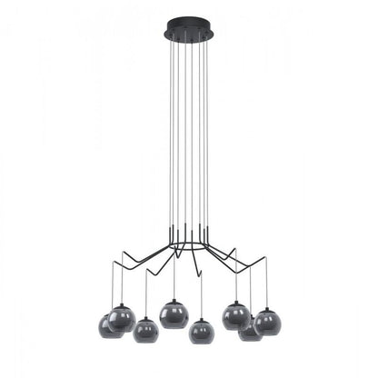 ROVIGANA  COLG ACERO NEGRO H1210 DM670 LC 8X3 3W DIM