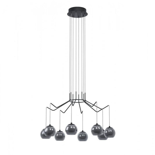 ROVIGANA  COLG ACERO NEGRO H1210 DM670 LC 8X3 3W DIM