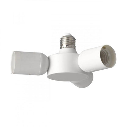 RUEDA SOQUETE/PORTALÁMPARA BLANCO DM190 E27 3X20W