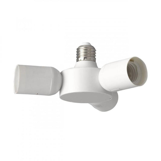 RUEDA SOQUETE/PORTALÁMPARA BLANCO DM190 E27 3X20W