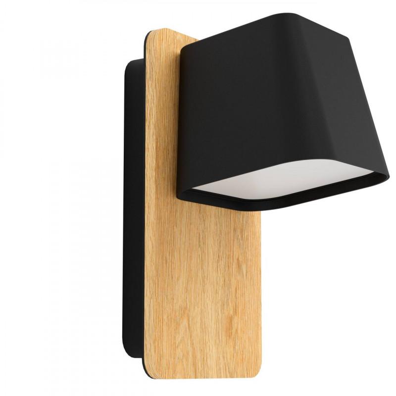 RUSCIO APLIQUE ACERO MADERA  CAF L140 H255 E27 1X40W