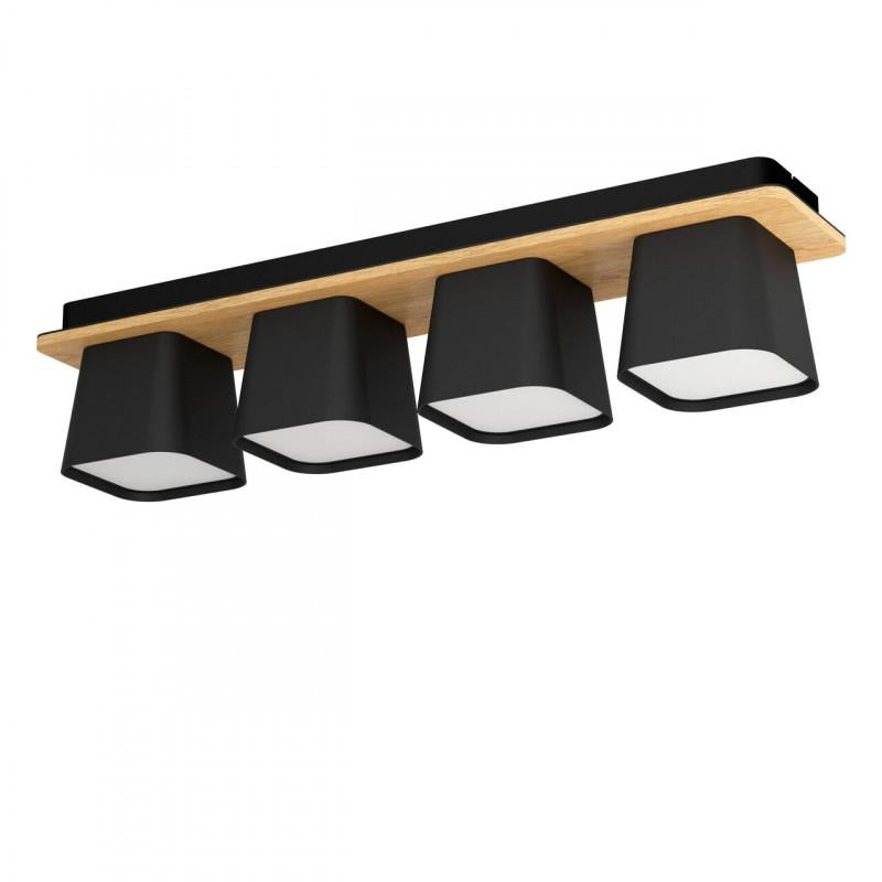 RUSCIO TECHO ACERO MADERA  CAF L695 H150 E27 4X40W