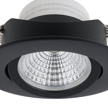 Lámpara Foco Embutido Led Saliceto Negro
