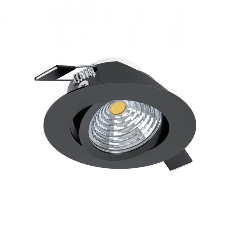 SALICETO FOCO EMP LISO NEGRO DM88 2700K BA50° 380lm DIM