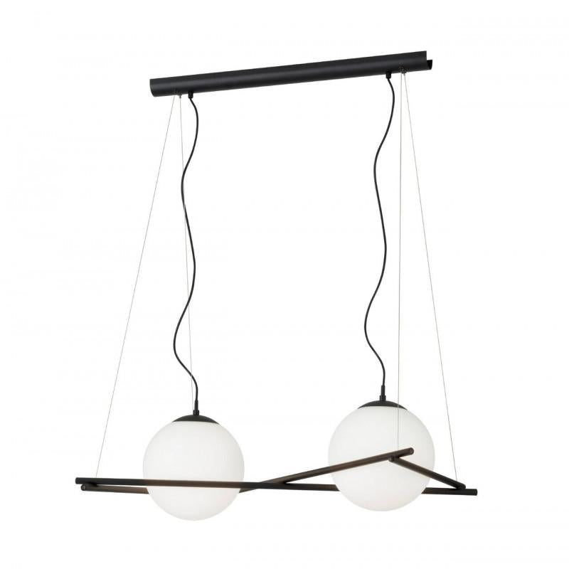 SALVEZINAS LAMP COLG ACERO NEGRO BLANC L825 H1100 E27 2X25W