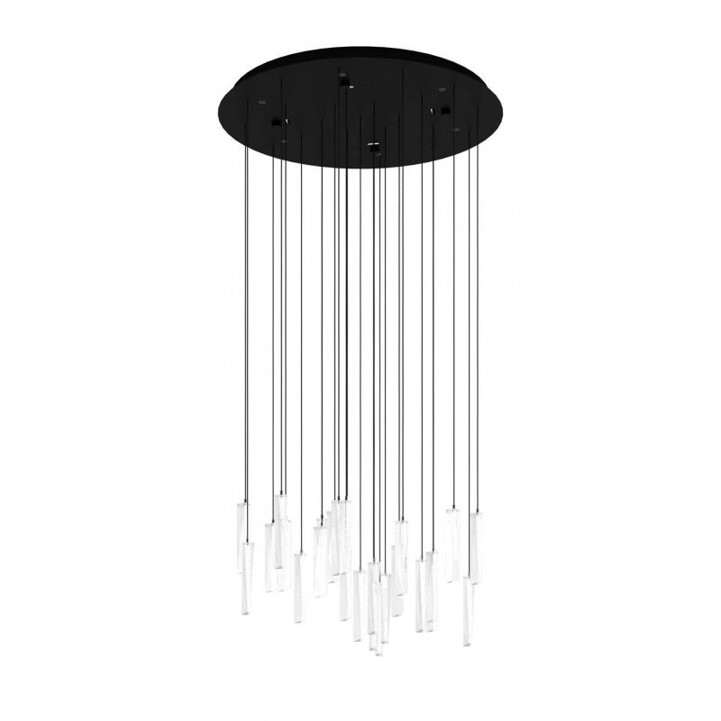 SARDENARA TECHO ACERO NEGRO H1100 DM530 3000K LED 3060lm