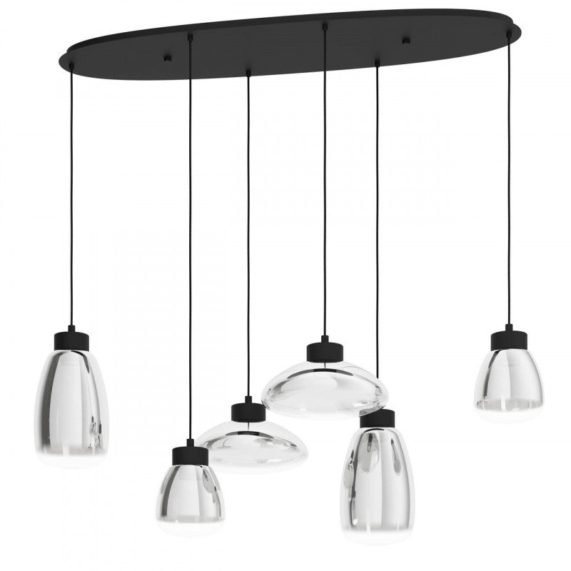 SARNARRA COLG ACERO Negro DM1500 LED 3060lm 6X5,4W IP20