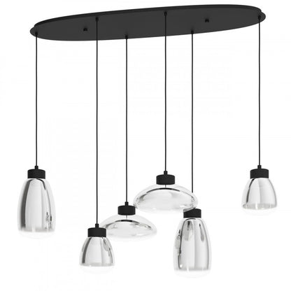 SARNARRA COLG ACERO Negro DM1500 LED 3060lm 6X5,4W IP20
