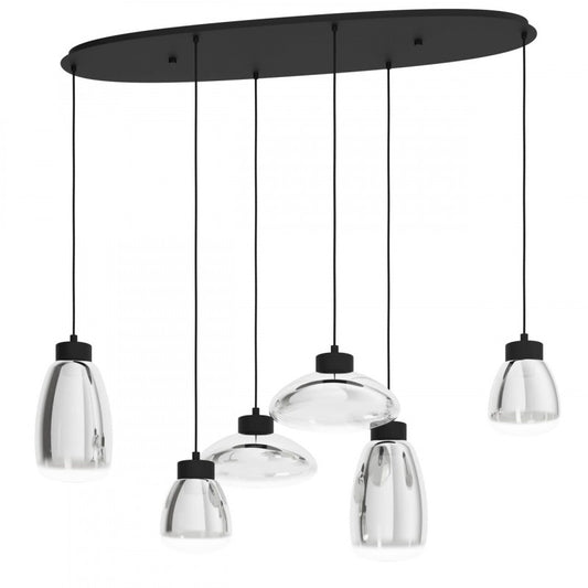 SARNARRA COLG ACERO Negro DM1500 LED 3060lm 6X5,4W IP20