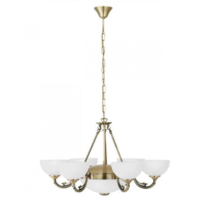 SAVOY LAMP COLGANTE BRONCE 6X40W 2X60W E14 E27 140MM