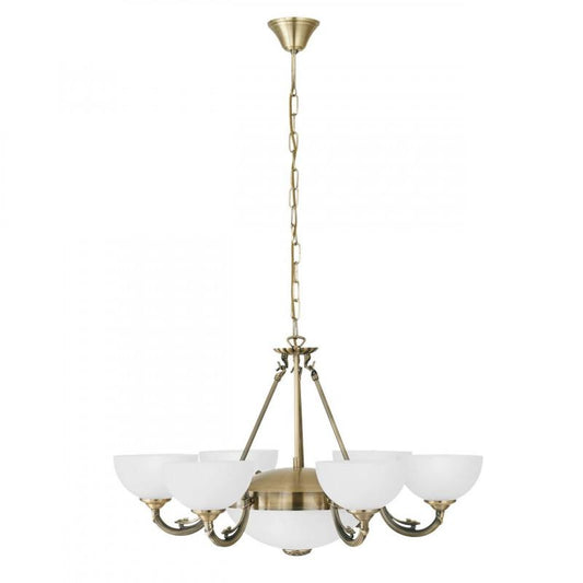SAVOY LAMP COLGANTE BRONCE 6X40W 2X60W E14 E27 140MM