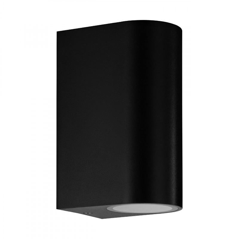 SCOGLIERA-E APLIQUE PLASTICO NEGRO L70 H140 GU10 2X5W IP44
