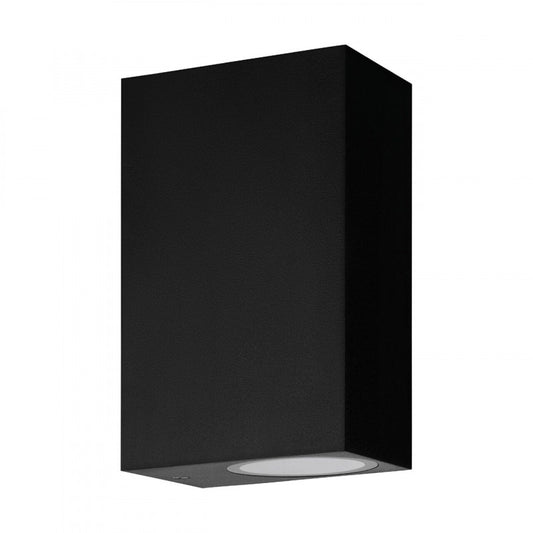 SCOGLIERA-E APLIQUE PLASTICO NEGRO L70 H140 GU10 2X5W IP44