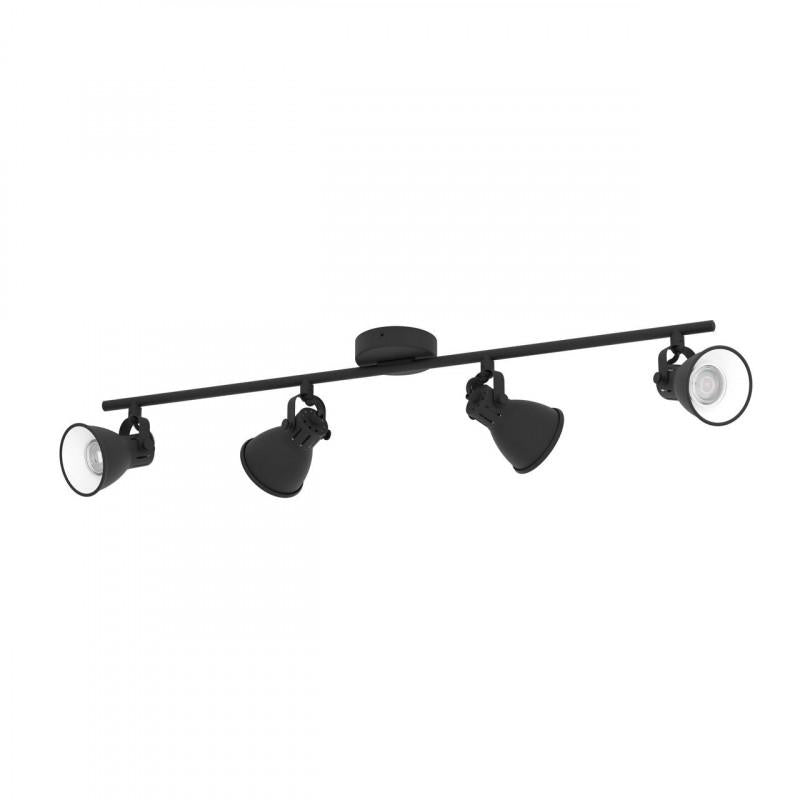 SERAS 2  FOCO ACERO NEGRO L770 GU10 4X3 3W