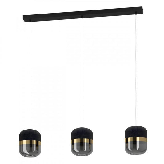 SINSIGA LAMP COLG ACERO NEGRO H1500 DM170 E27 3X40W IP20