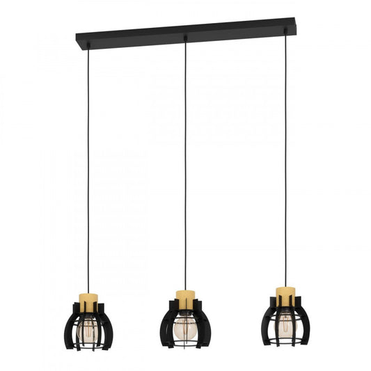 STILLINGTON 1 COLG ACERO CAFÉ OSCURO L880 H1100 E27 3X40W